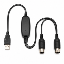 USB MIDI IN OUT interface cable top view